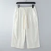 Cotton Linen Short Men Length Knee  8XL 9XL 13XL 170KG Large Size High Waist Shorts Male Long Men's Summer Breeches 2