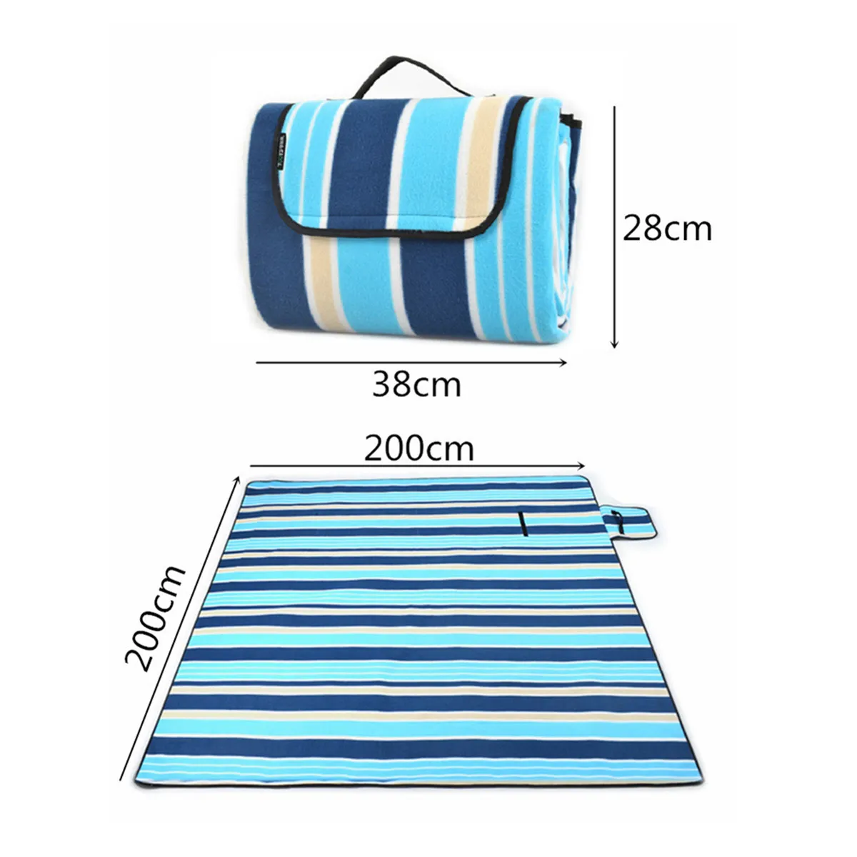 Günstig 200x200CM Wasserdicht Faltung Picknick Matte Im Freien Camping Strand Feuchtigkeit beweis Decke Tragbare CampingMat Wandern BeachPad