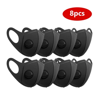 

8PCS PM2.5 Breathable Flower Face Mask Printed Masks Fabric Protective PM 2.5 Dust Mouth Cover Washable Reusable Mouth Mask