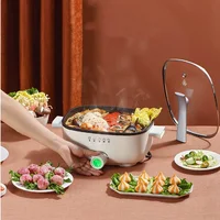 3.5L Electric Cooking Pot Multi-function Pot 5-speed Adjustable Electric Wok Large Capacity Hot Pot Non-stick Kitchen Tool 220V 2