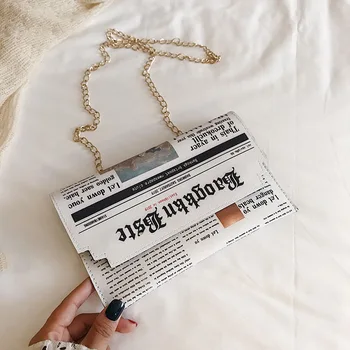 

Women's Bag New Letter Envelope Bag Female Small Bag Chain Messenger Bag Newspaper Small Bag