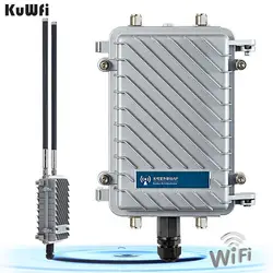 Kuwfi 300mbps roteador ao ar livre 500mw sem fio ponte & repetidor wi fi amplificador de sinal de longo alcance do ponto de acesso cpe roteador 2 * 8dbi