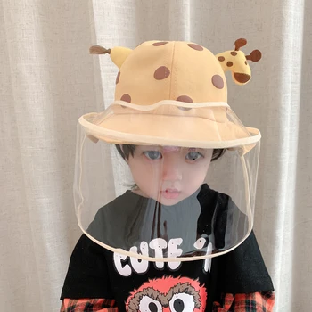 

Children's Full Face Mask Face Sheild Sun Hat Cute Deer Hat Sun Visor Removable Mask Fisherman Hat Cap Windproof Motorcycle Mask