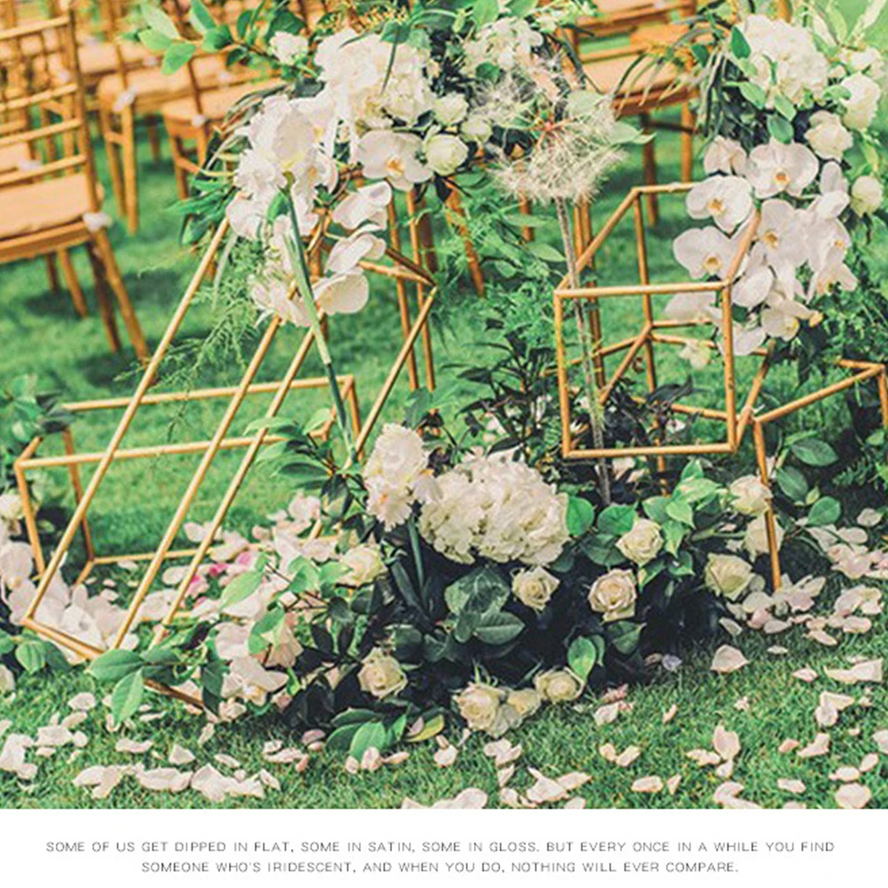 Золотая Цветочная ваза напольные вазы колонна-подставка металлическая дорога свинец свадебный стол центральный цветок стойки события вечерние украшения