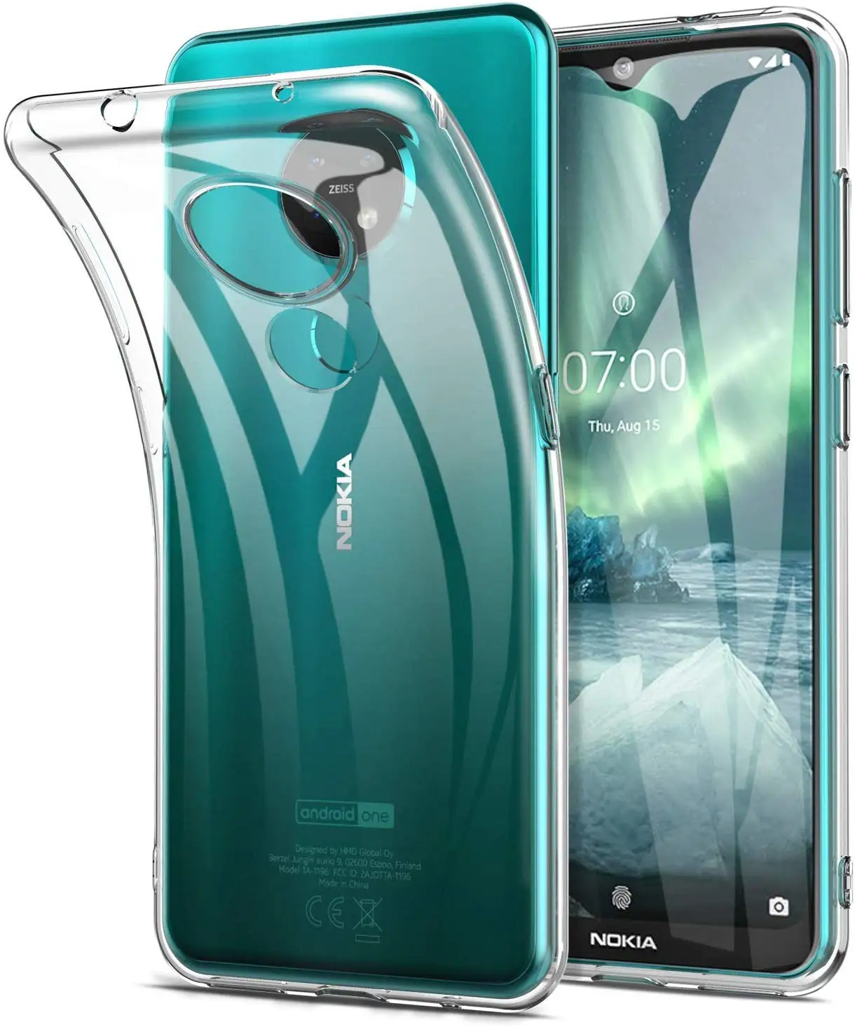 Силиконовый чехол для Nokia 7 2 TA 1181 1196 ультратонкий прозрачный мягкий из ТПУ 6 1198 1200