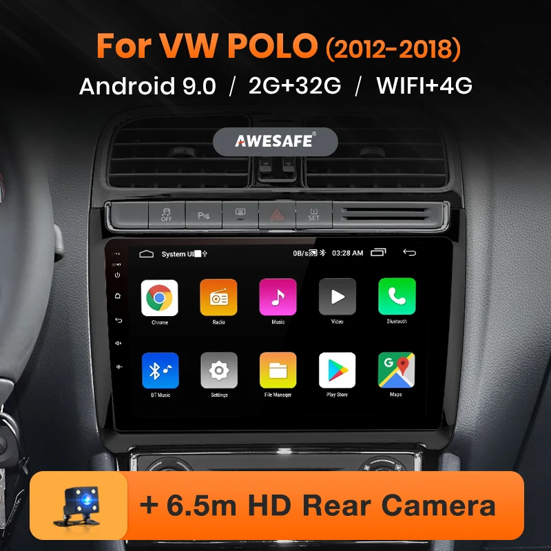 AWESAFE 4 + 64G 2 Din 9 дюймов Android 8 1 CarPlay DSP автомобильный Радио плеер автомобильная аудио