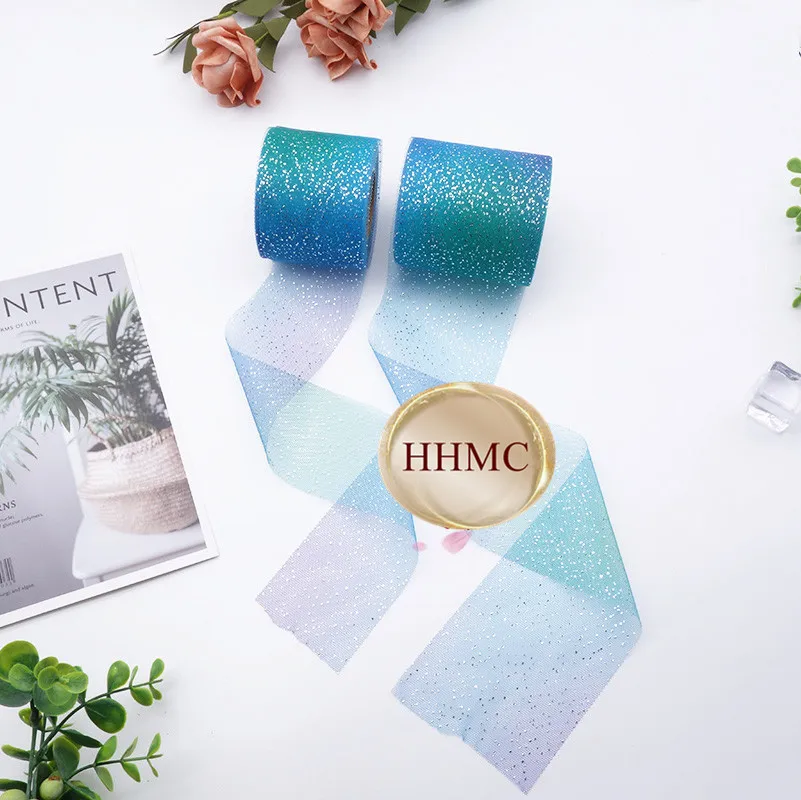 25YD 6/8 см Радуга горячие серебряные, в точку сетки в рулонах из стеклянного волокна цвета радуги со вставками в мелкий горошек для юбкой из сетчатой ткани ролл суши DIY ручной лук аксессуары в горошек