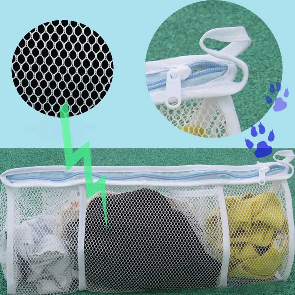 Wear Resistant Bathroom Partition Large Capacity Mesh Pouch Laundry Bag Printing Storage Breathable Home Zipper Washing Foldable