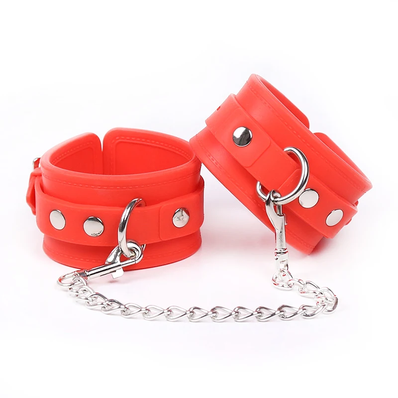 Новые эротические силиконовые секс игрушки наручники мягкие удерживающие