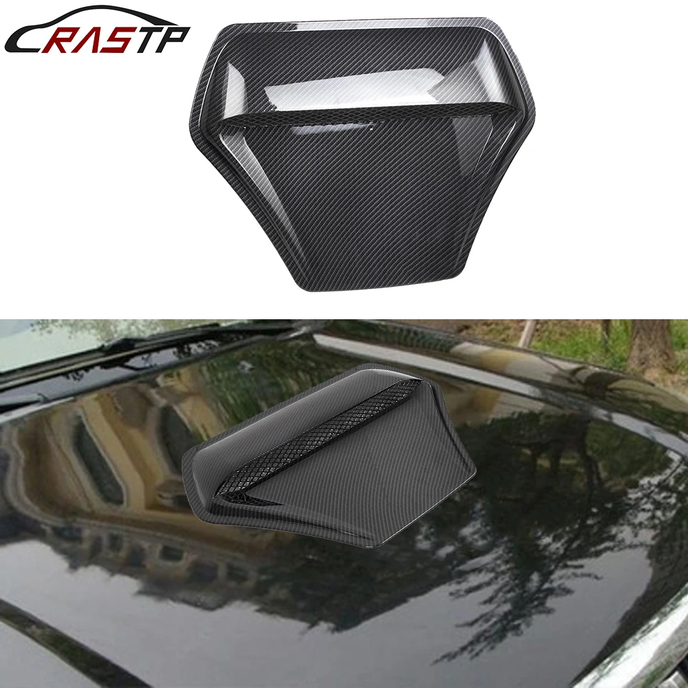 RASTP Carbon Fiber Engine Hood Vent Inlet Air Intake For Honda Civic