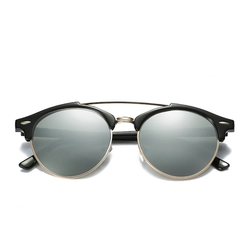 Брендовая люксовая дизайнерская Поляризованные, авиационные круглые мужские солнцезащитные очки винтажные очки в ретро стиле Для женщин металлической пряжкой, для вождения, солнцезащитные очки - Цвет линз: 5