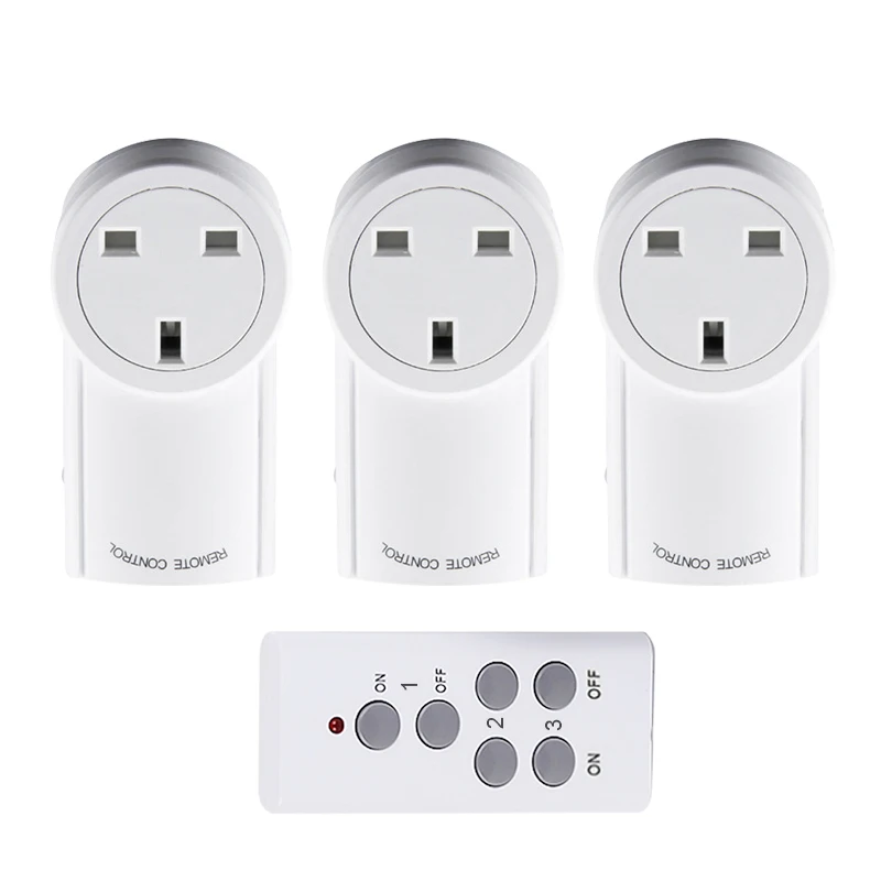 

Universal UK Socket Plug RF 433mhz Wireless Remote Control Outlet Light Switch Smart Home Automation Compatible Broadlink RM Pro