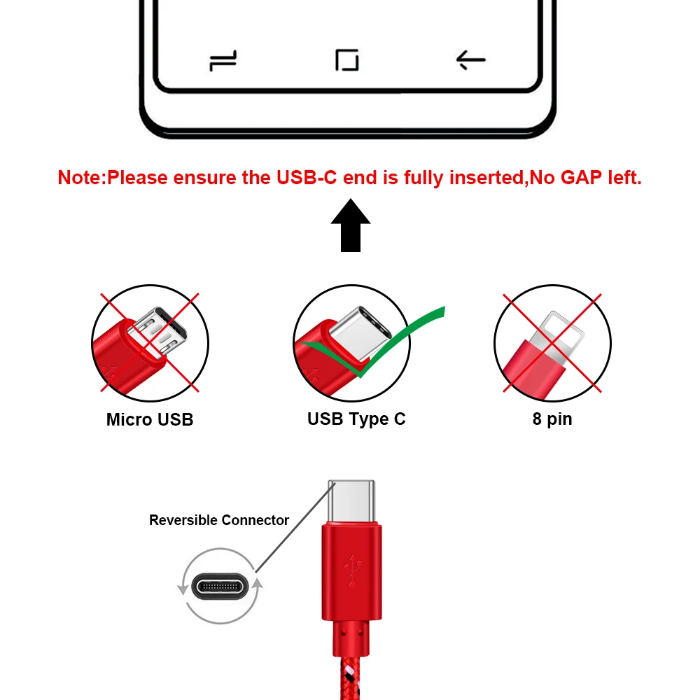 Кабель usb type-C с нейлоновой оплеткой 1 м 2 м 3M кабель USB C для быстрой зарядки и синхронизации данных для samsung S9 S10 S8 huawei Xiaomi Mi 9 UsbC type-c