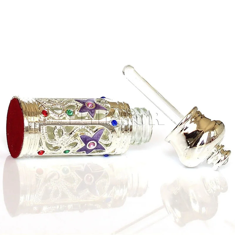 2 шт./партия, 3 мл, стеклянная флакон для духов, в арабском стиле, металлические эфирные масла, бутылки Doterra, баночки бутылочки со стеклянной капельницей