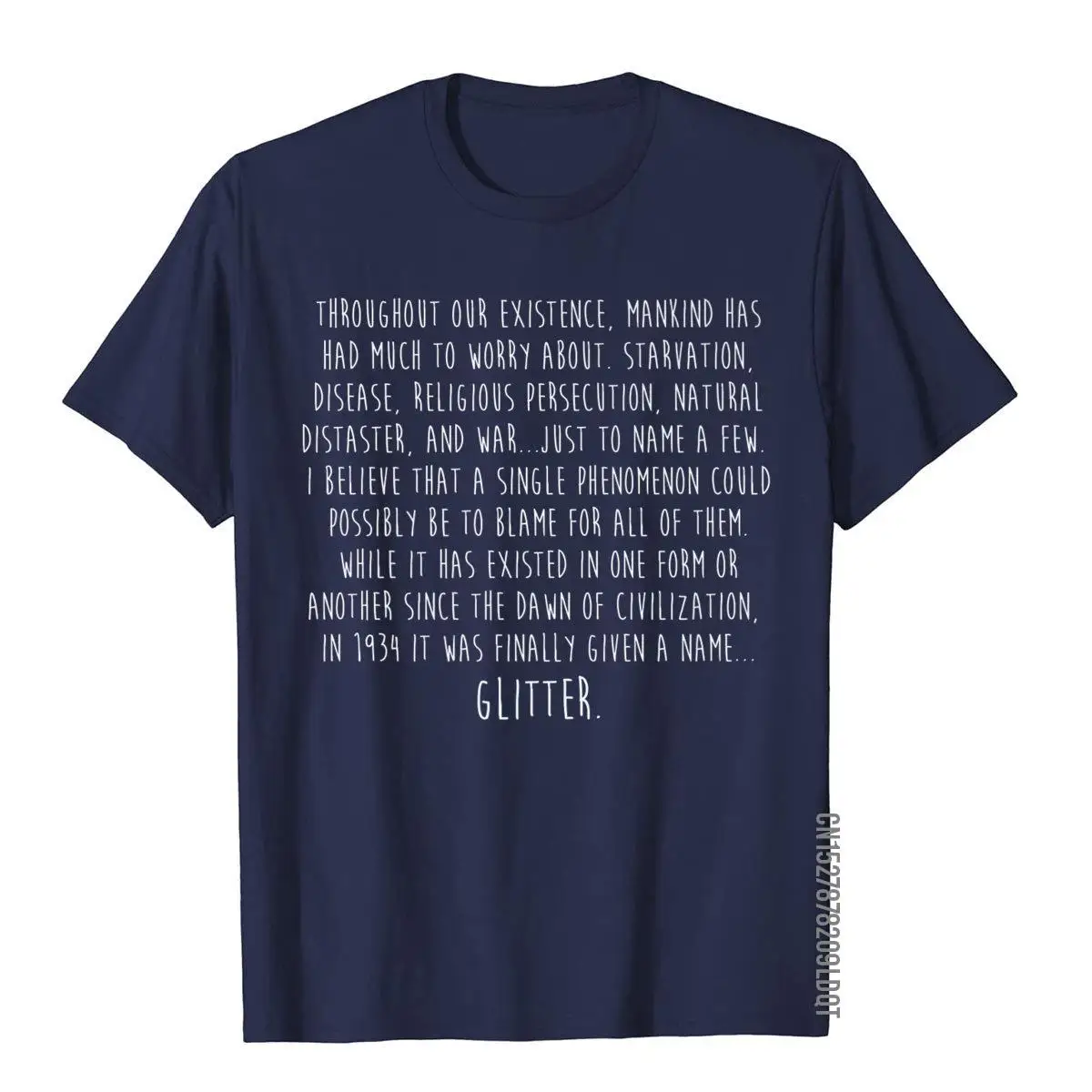 I Hate Glitter T-Shirt__B5520navy