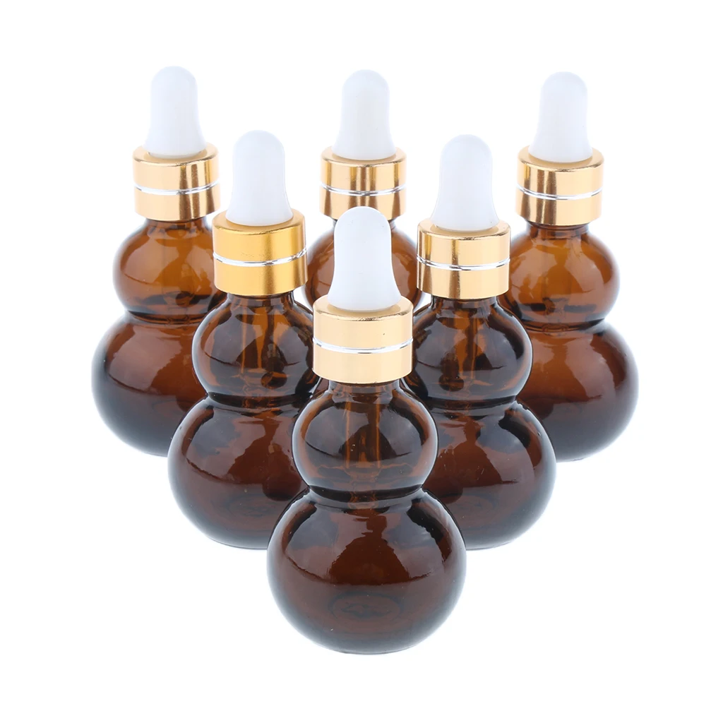 12 Pieces Of Pumpkin Glass Dropper Bottles For Essential Oils, Makeup Liquid 10 Ml