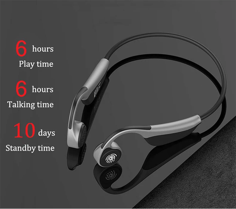 V9 костная проводимость гарнитура Bluetooth беспроводные наушники Спорт на открытом воздухе громкой связи с микрофоном водонепроницаемый шумоподавление