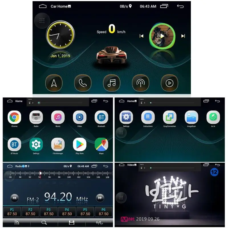 7010PLUS Android 9,0 головное устройство WiFi gps FM AM RDS радио BT 4,1 стерео может установить Android рекордер gps навигация