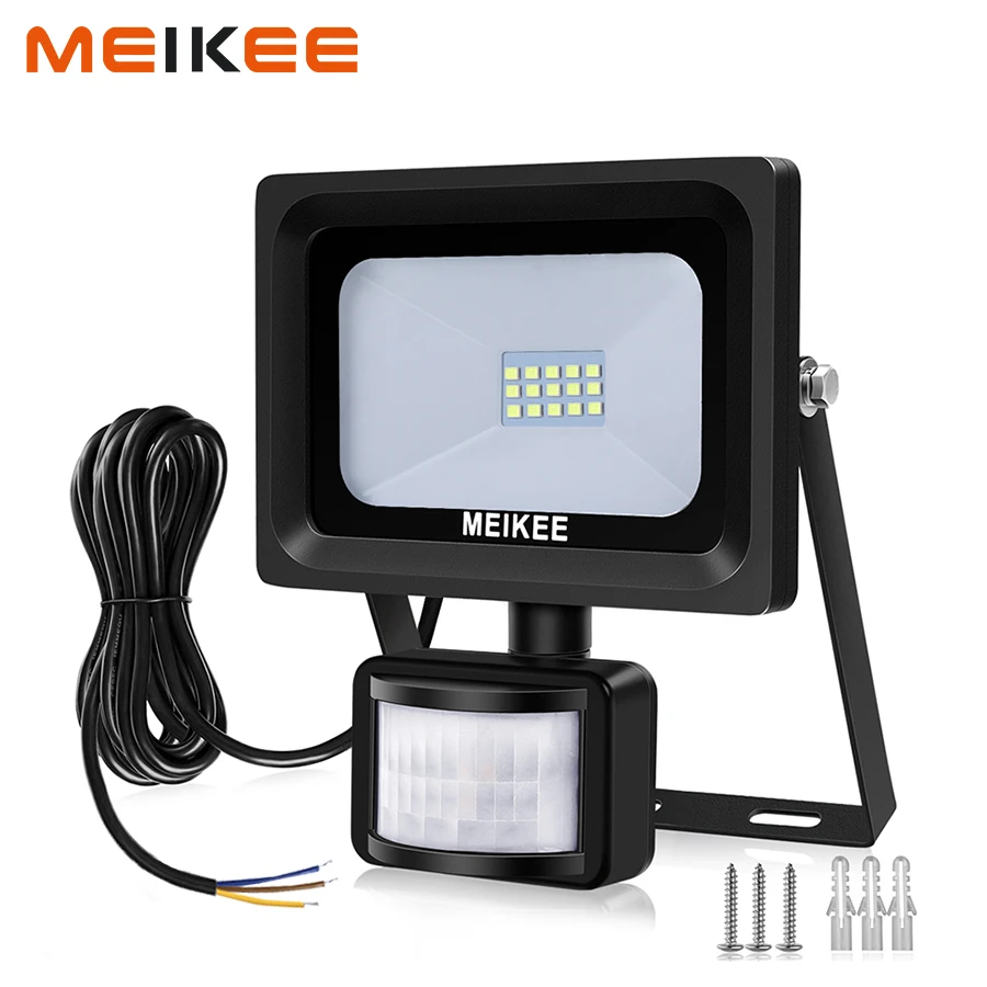 Us 9 28 30 Off 10w Led Flood Light Motion Sensor Flashlight Waterproof Outdoor Pir Floodlight Garden Street Wall Lamp In Floodlights From Lights