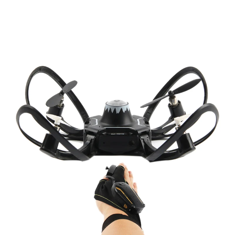 

2.4G Mini Remote Control Aircraft Foldable Gloves Gesture Sensing Control Helicopter Four-Axis Aircraft Somatosensory Remote Con