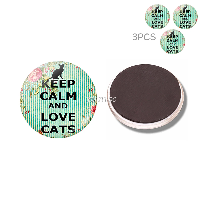 as shown 3 шт "KEEP CALM" Цитата магнит на холодильник стеклянный кабошон, магнитные наклейки на холодильник доска для сообщений милые буквы магниты домашний декор - Цвет: as shown