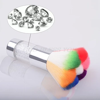 

Creative Colored Nail Art Dust Cleaning Brush with Handle Soft Artificial Fiber Powder Remover Cleaner Makeup Manicure Tool