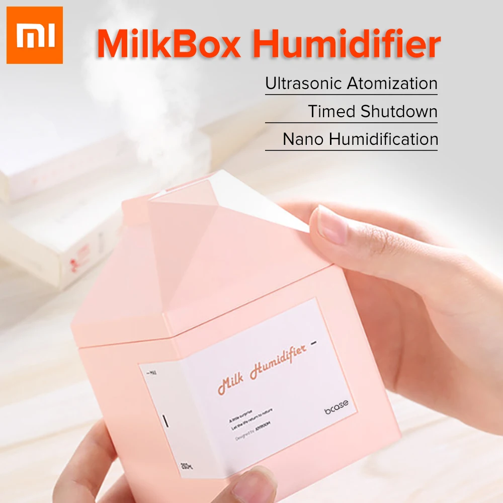 

260ML Ultrasonic Air Humidifier USB Electric Milk Box Nano Mist Discharge Humidification Diffuser Mini Cool Mist Humidifier