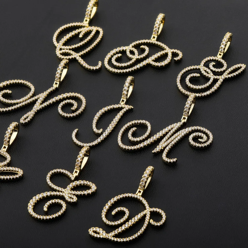 A-Z Cursive Pendant & Necklace  