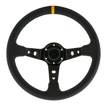 

Racing General 350mm Deep Dish Steering Wheel 6 Bolt Leather fits HUB