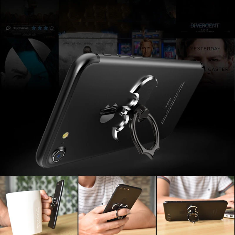 

Luxury Batman Aluminum Alloy Metal Universal Finger Ring Smartphone Mobile Cell Phone Hand Desk Stand Holder Repeated