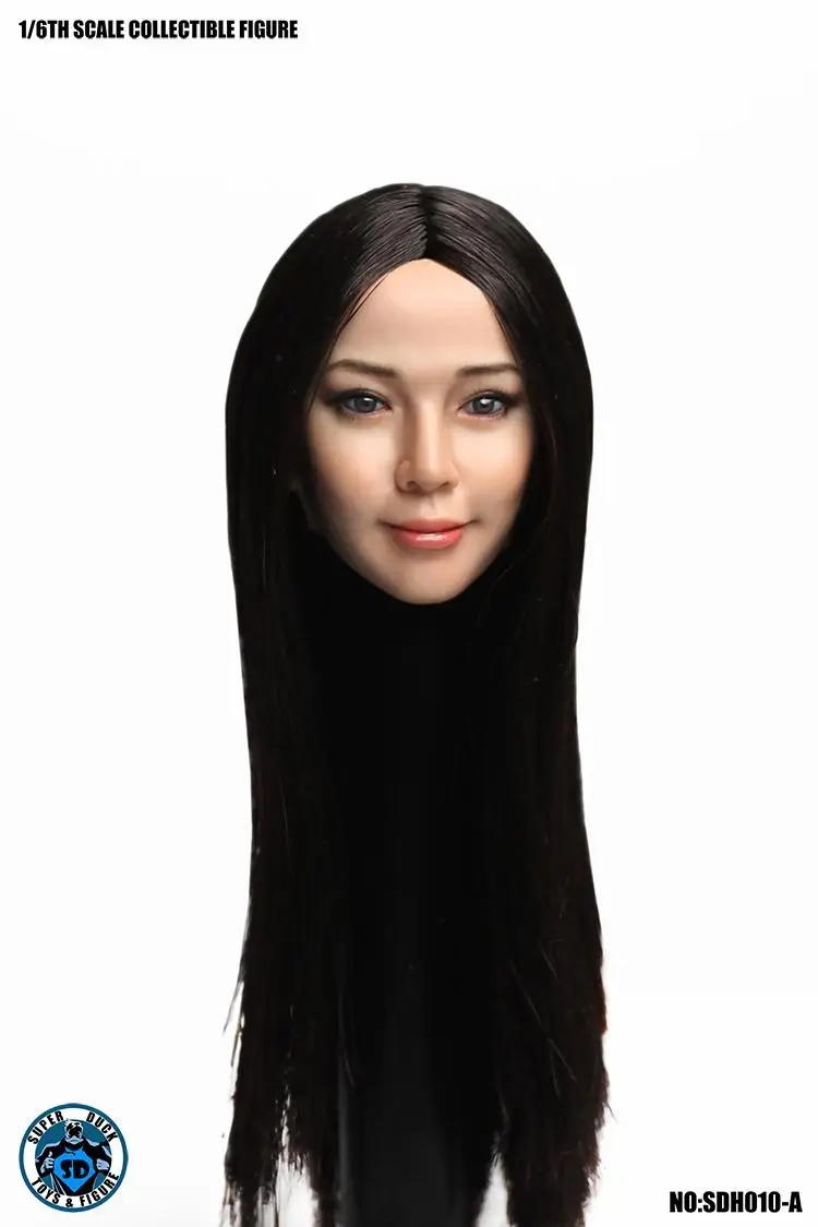 1/6 SUPER DUCK SDH010 Short Planted Hair Girl Head Carving Fit 12'' Female Body 