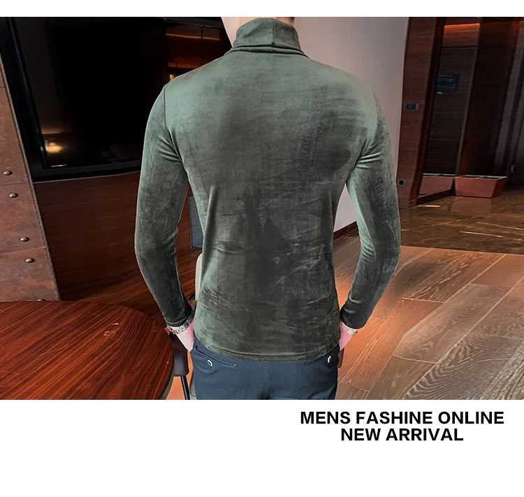 Camisetas, винтажные, мужские, бархатные, мужские, мужские, terciopelo cuello alto camisetas hombres real camiseta hombres Slim Fit Hombr