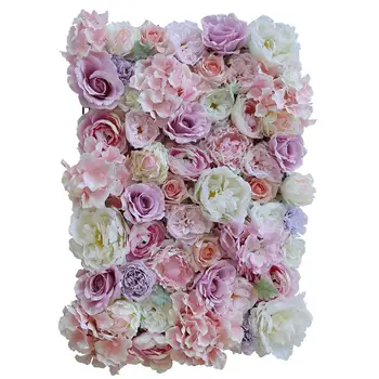 

Artificial Flower wall decoration Road Lead Hydrangea Peony Rose Flower Mat Wedding Arch Pavilion Corners decor floral 60x40cm