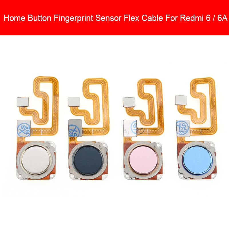 Кнопка Home для Xiaomi Redmi 6 6A кнопка Home кнопка отпечатков пальцев возврат в меню Датчик распознавания ключей гибкий запасной ленточный кабель