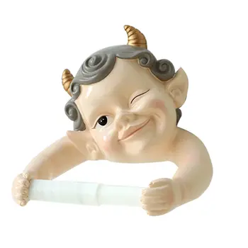 

1Pc Cartoon Elf Paper Rack Practical Chic Creative Toilet Paper Holder Roll Paper Rack Tissue Towel Rack for Bedroom