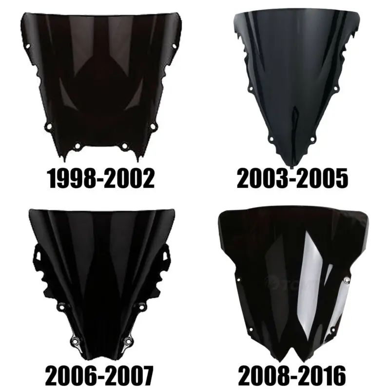 Мотоциклетное ветровое стекло для Yamaha YZF R6 1998- 1998-2002 2003-05 06-07 08-16