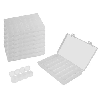 

8 Packs 28 Grids Bead Organizer Containers Storage Plastic Earring Storage Containers Diamond Painting Storage Case for Cross St