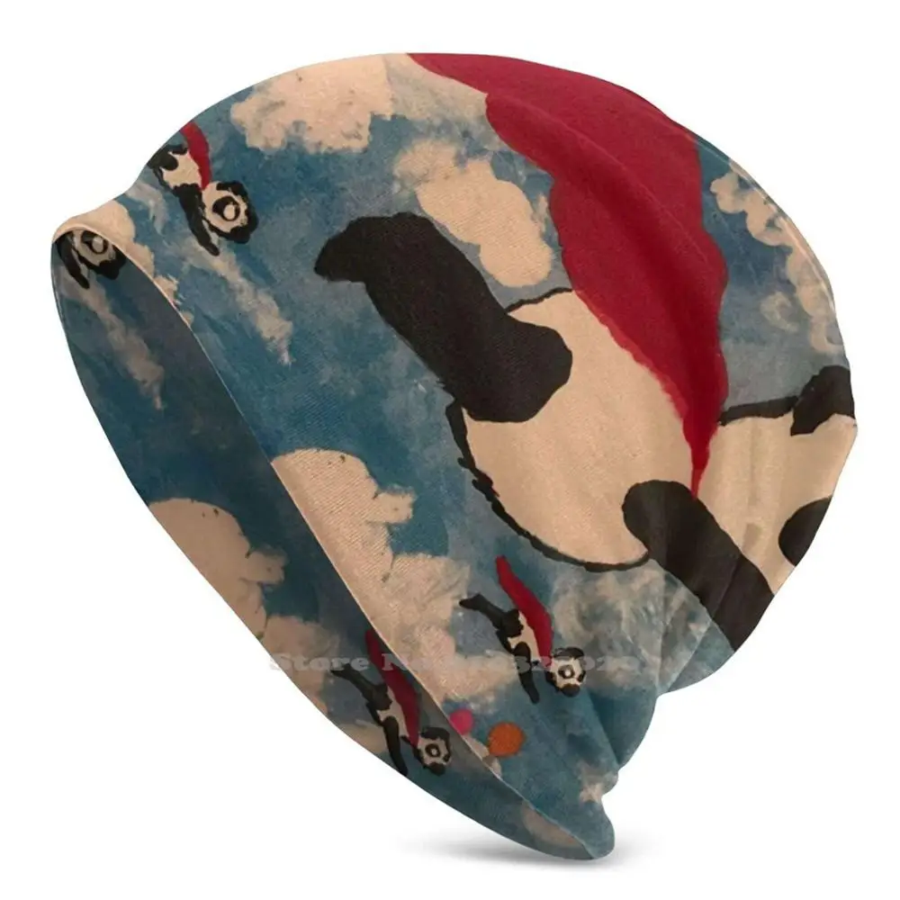 Flying High New Diy Print Berretti Cappelli Winter Hedging Cap Pandemonium Redcape High In Sky Pandas Balloons Blue Sky White Clouds