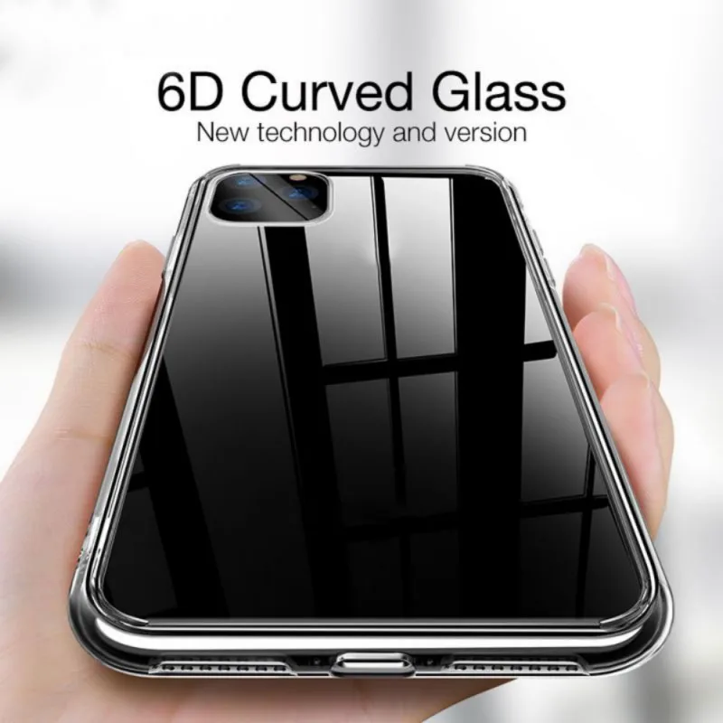 Для iPhone 11 Pro Max чехол тонкий мягкий TPU прозрачный силиконовый Shoc карта памяти