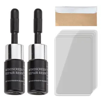 

2pcs Auto Windshield Glass Chips Crack Resin Glue Universal Car Window Repair Kit Car Window Repair Polishing Fix Kit