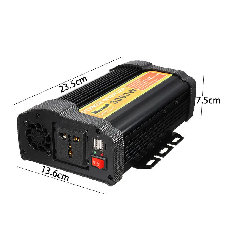 USB Инвертор 12 В 220 В 6000 Вт пики Авто Модифицированная синусоида 3000 Вт трансформатор напряжения Преобразователь мощности автомобильный заряд