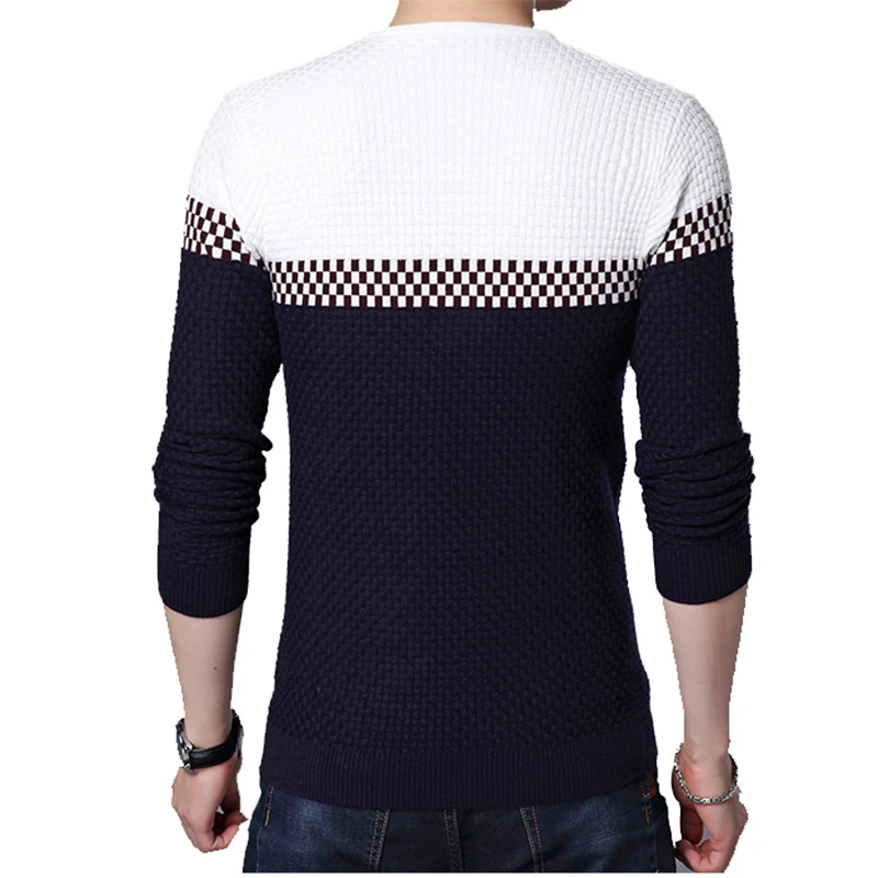 Low Price TFETTERS Brand-sweater New 2019 Men's Business Leisure Sweater V-collar Fitness Fashion Color Matching Slim Fit Sweaters Men
