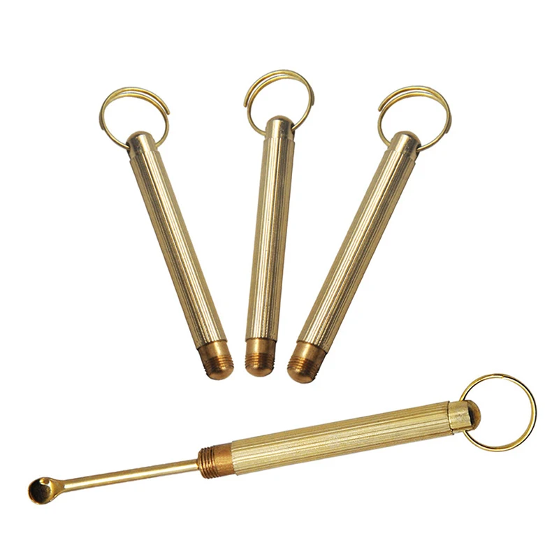 Gold Brass Snuff Spoon Cannessentials.ca