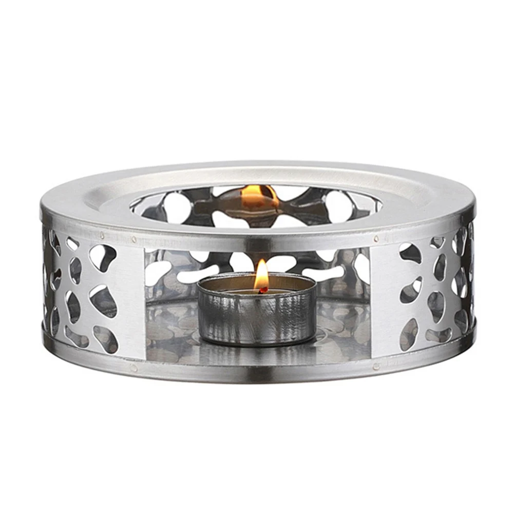 

Stainless Steel Tea Warmer Heater Candle Base Durable for Heat-Resistant Teapots FPing