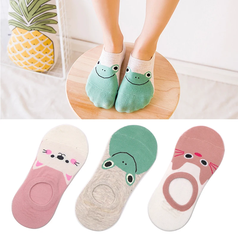 3pair style 2 3 пара/лот женские летние тонкий носок тапочки противоскользящие ледяные шелковые кружевные дышащие носки бесшовные невидимые женские лодочные носки - Цвет: 3pair style 2