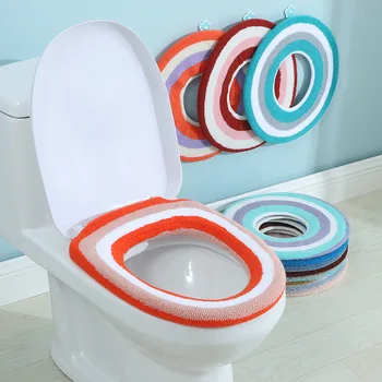 

2019 NEW Universal Warm Soft Washable Toilet Seat Cover Mat Set for Home Decor Closestool Mat Seat Case Toilet Lid Cover