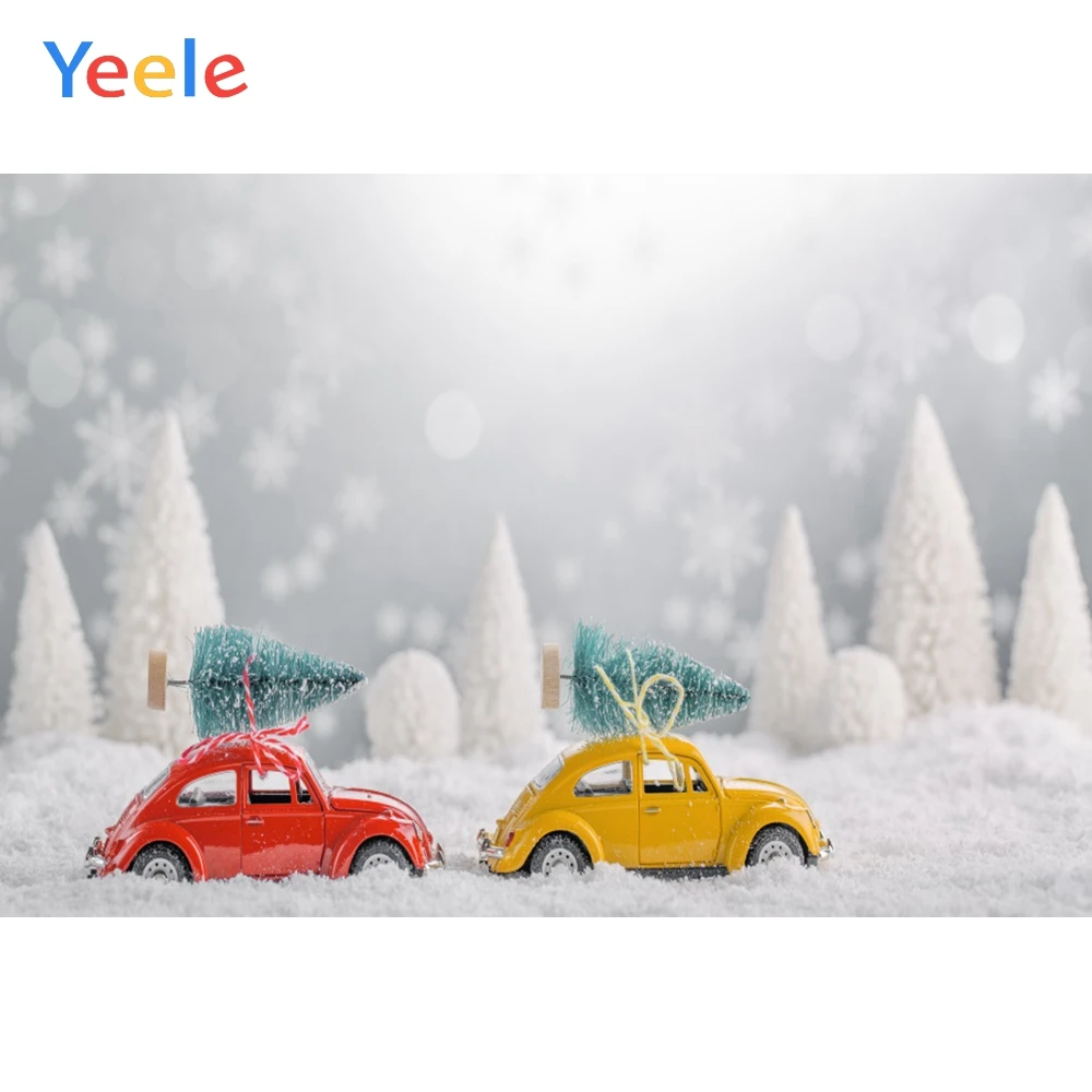 Yeele новогодней сосны автомобильный светильник боке Фоны для фотографии зимние