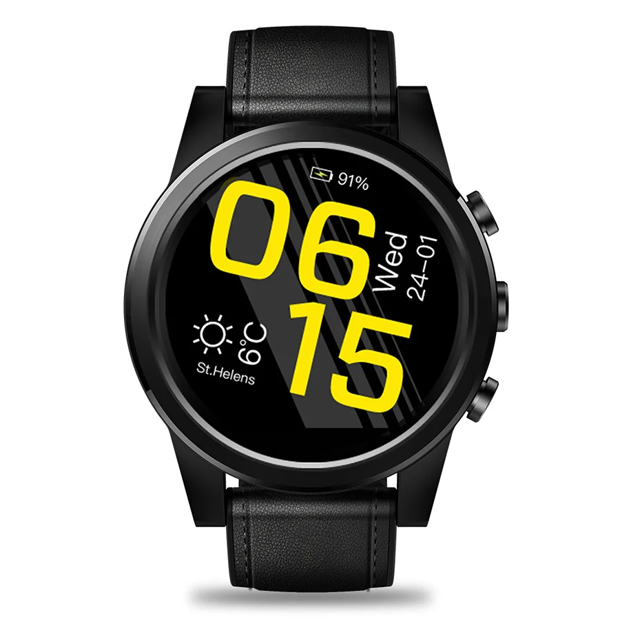 Смарт-часы Zeblaze THOR 4 PRO 4G, 1,6 дюймов, с кристаллами, gps/GLONASS, четыре ядра, 16 ГБ, 600 мА/ч, гибридный кожаный ремешок, мужские