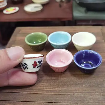 

Mini Simulation Ceramic Bowl Kitchen Supply Pretend Game Toy Dollhouse Decor