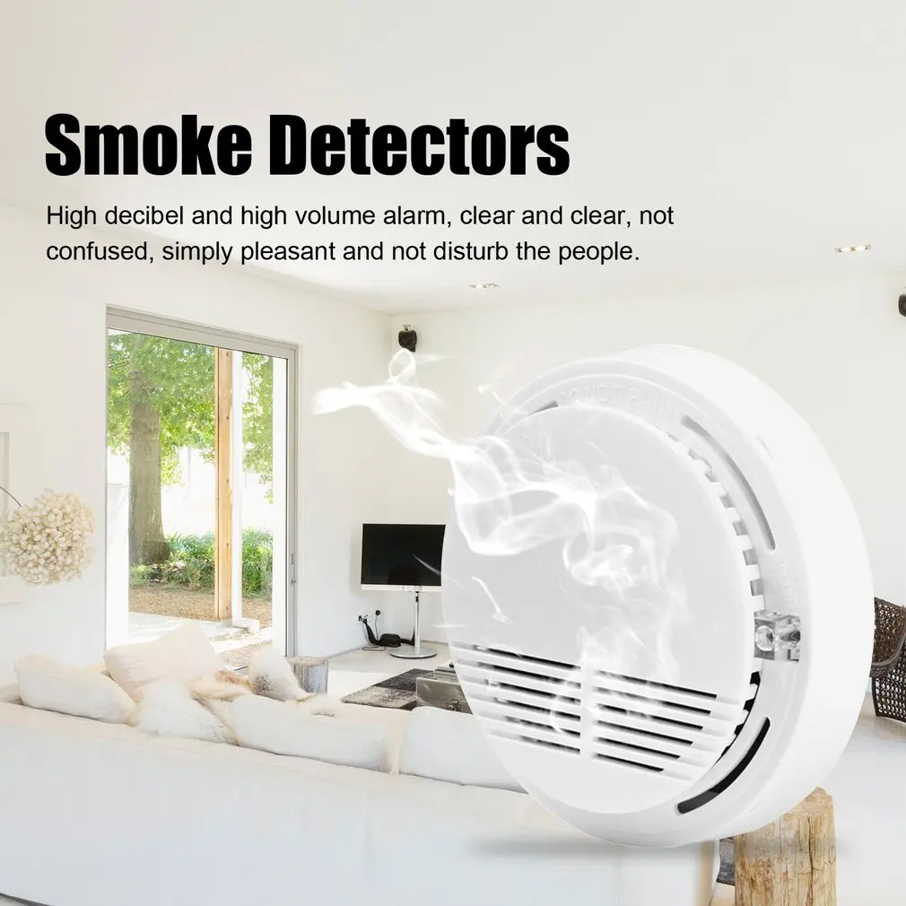 Independiente humo Aarm Sensor Detector de humo Detector de alarma de incendio para casa voz seguridad fotoeléctrico alarma de humo